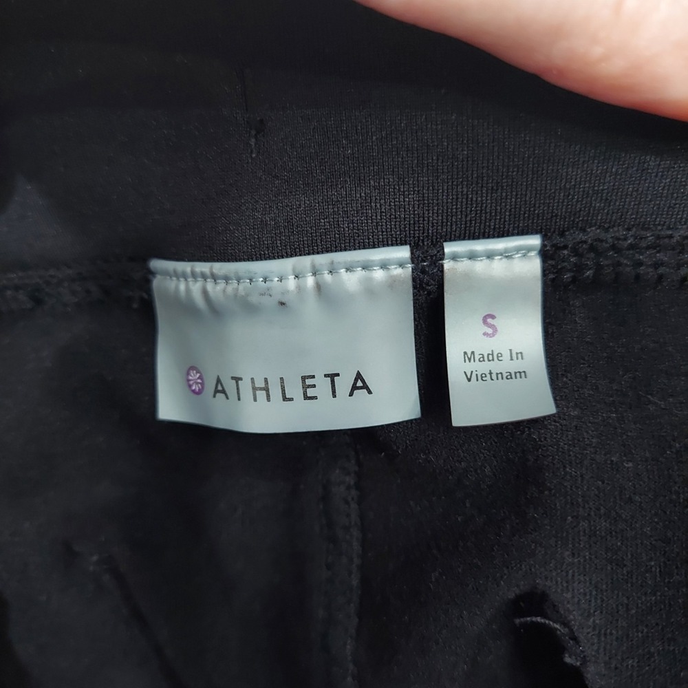 Athleta's Flux Ankle Sweatpants Black Drawstring Waist Women's Pants Pockets | S - Picture 6 of 12
